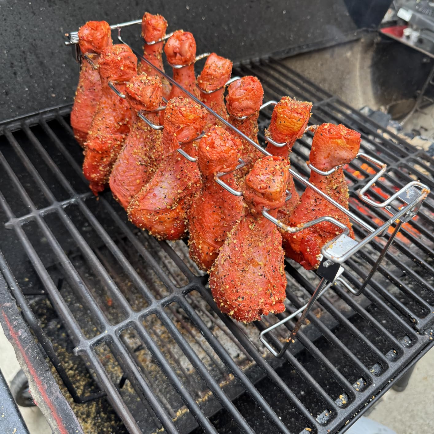 auisea Chicken Leg Rack for Grill 14 Slots - 2 Pcs Set for Smoker Oven BBQ customer photo 1