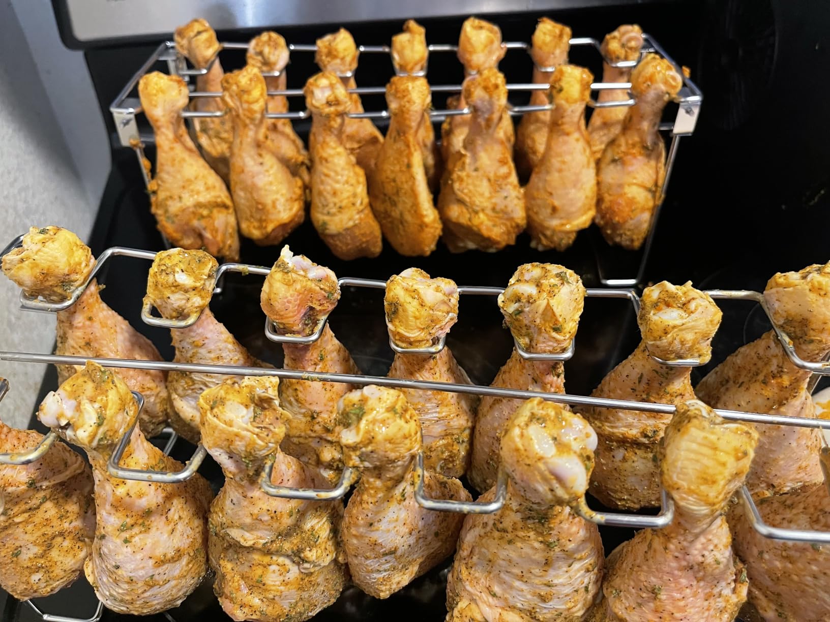 auisea Chicken Leg Rack for Grill 14 Slots - 2 Pcs Set for Smoker Oven BBQ customer photo 2