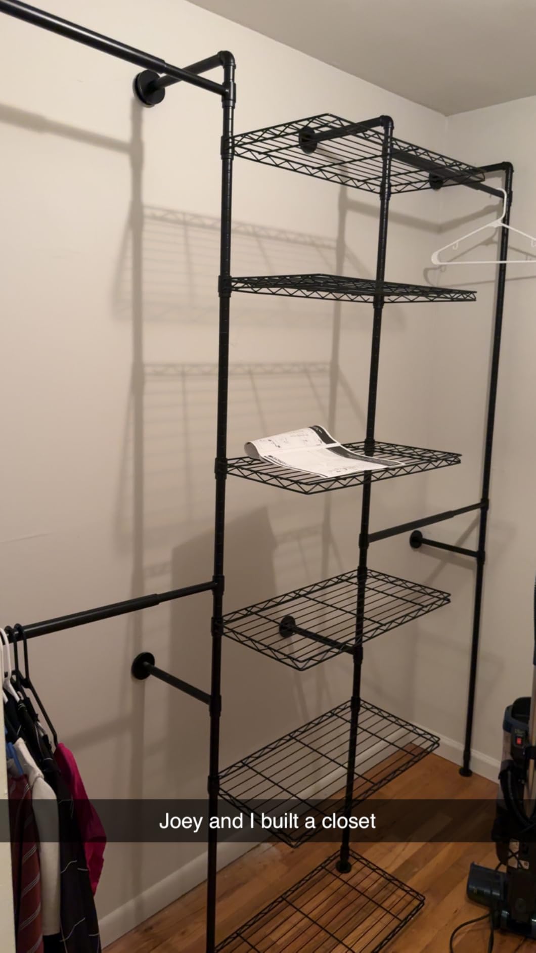 ONBRILL H3 Expandable Wall Mounted Closet System, Heavy Duty Clothing Rack customer photo 2