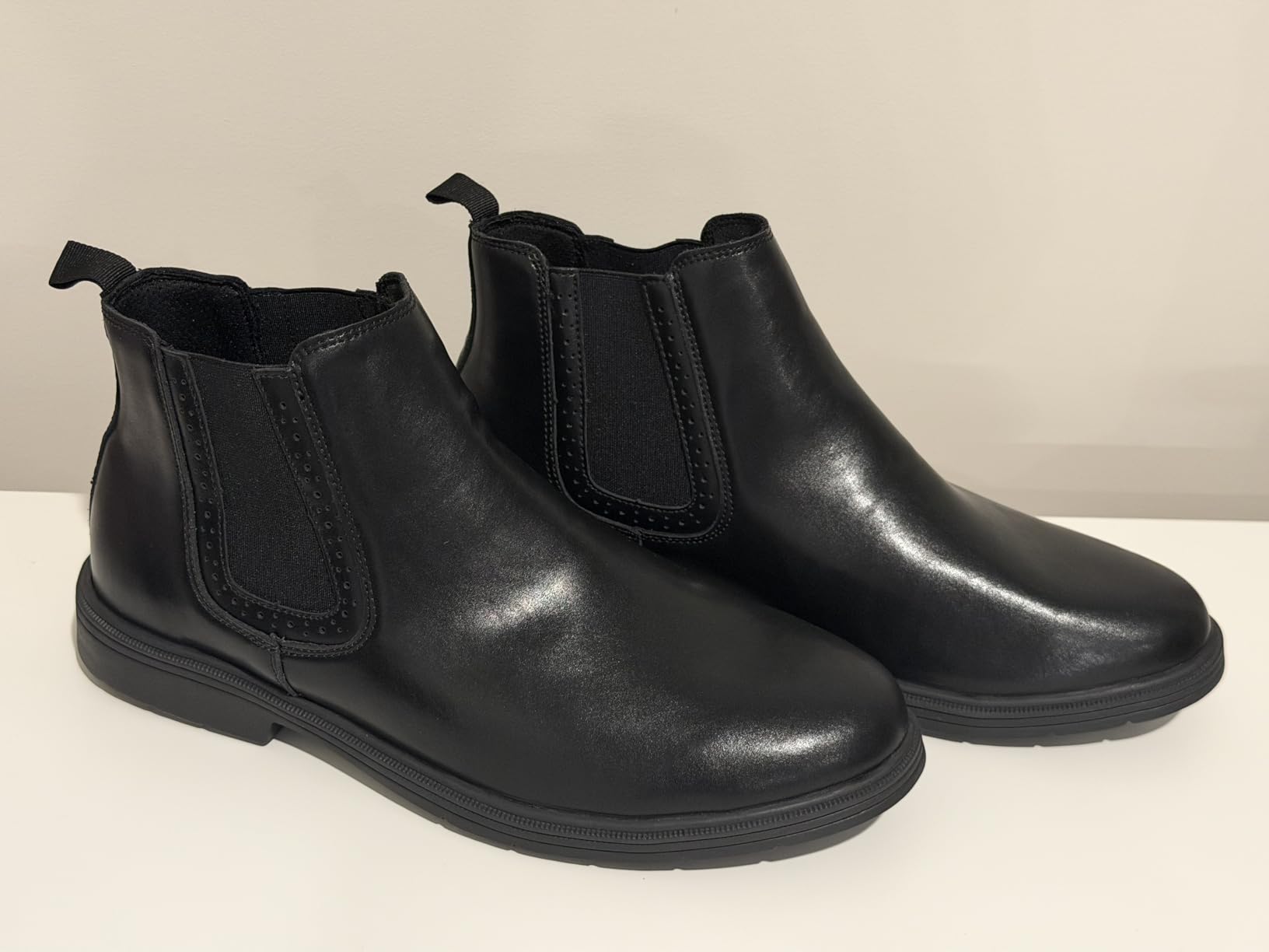 Men's Orthopedic Business Leather Ankle Boots: Comfortable Arch Support Plantar Fasciitis Heel Spur Formal Derby Tuxedo Oxford, Casual Modern Wingtip Chelsea Boots for Foot and Heel Pain Relief customer photo 1