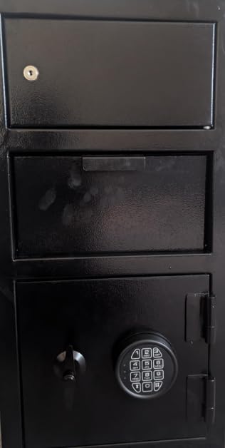 6.0 CuFt Cash Safe With Drop Slot Drop Safe for Business Money Depository Safes Box With Internal Keyed Locking Compartment Anti-Fishing Digital Combination for Home Hotel Restaurant Liquor Store customer photo 1