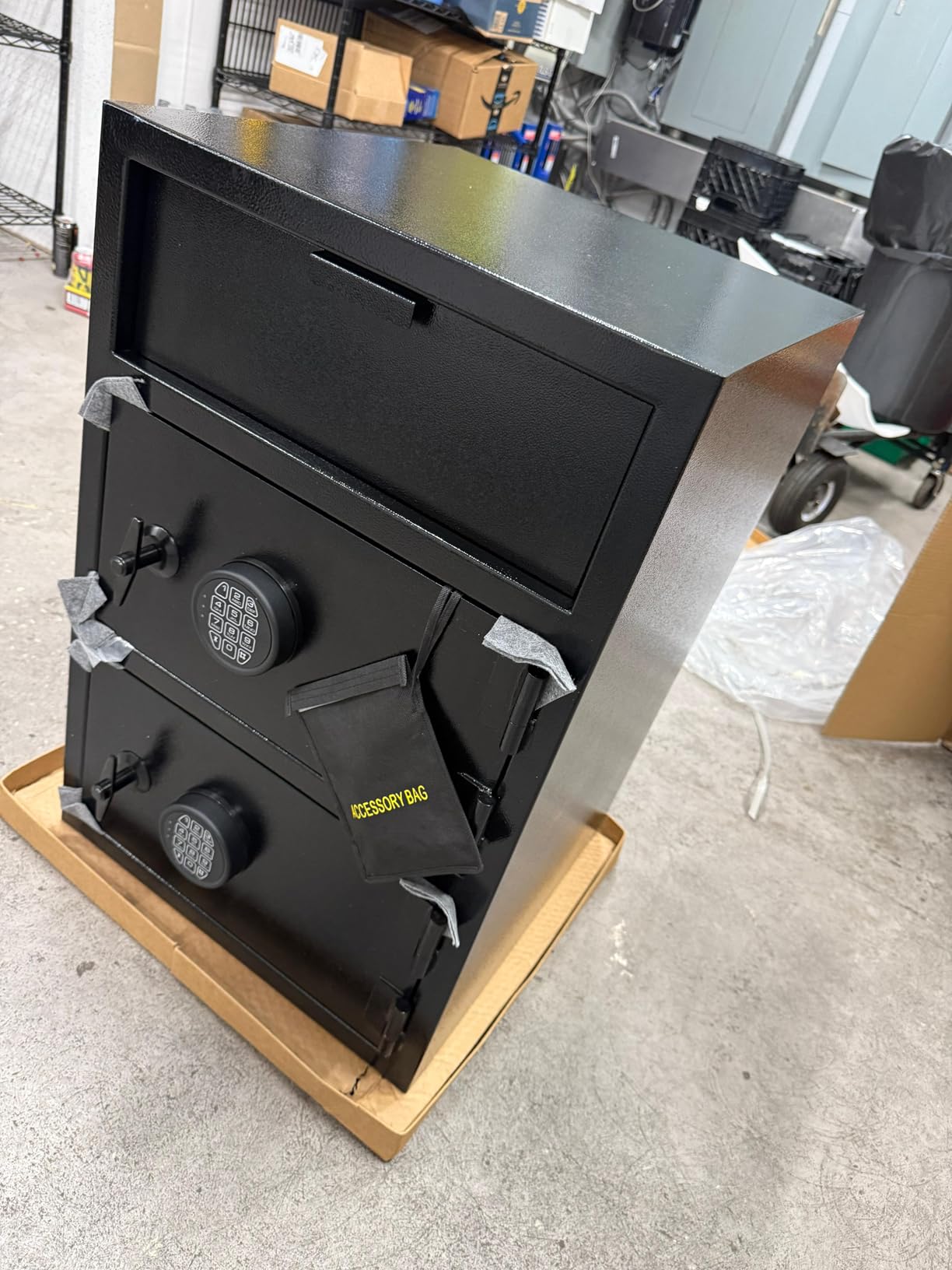 6.0 CuFt Cash Safe With Drop Slot Drop Safe for Business Money Depository Safes Box With Internal Keyed Locking Compartment Anti-Fishing Digital Combination for Home Hotel Restaurant Liquor Store customer photo 2