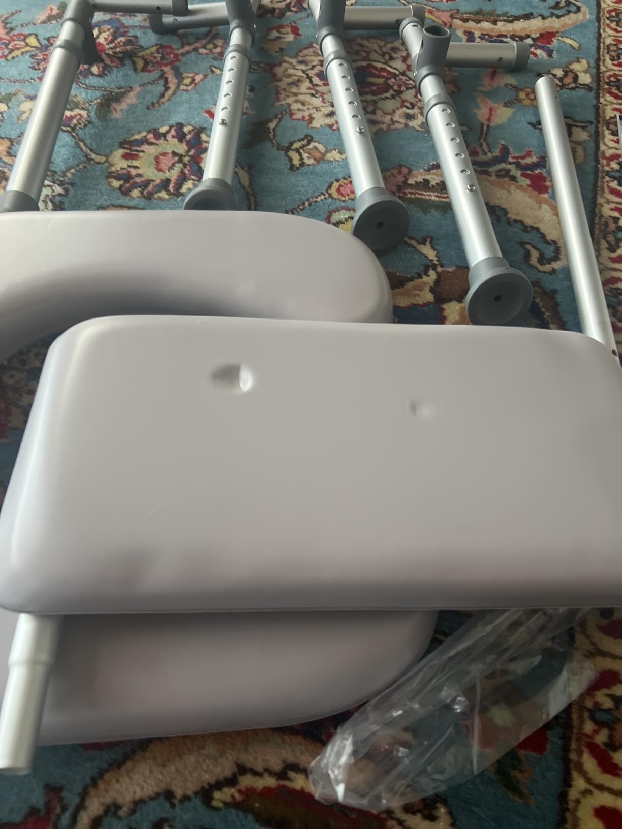 HOMLAND Bedside Commode Toilet, Padded Seat & Backrest, Enhanced Crossbar customer photo 2