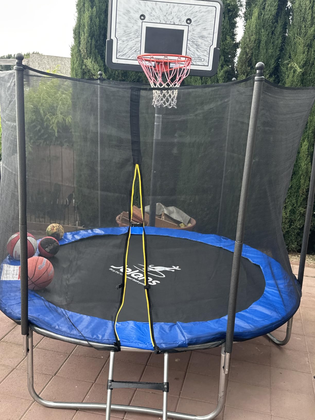 JELENS Trampoline 8FT 10FT 12FT 14FT 15FT, Outdoor Trampolines with Enclosure Net, Recreational Anti-Rust Trampolines for Kids and Adults, ASTM Approved customer photo 1
