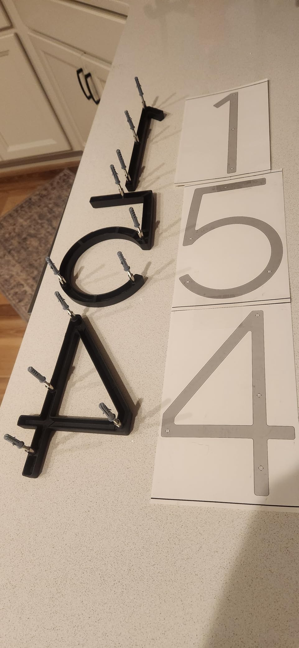 QPMWDBSZ 8 Inch Floating House Number For Outside, Modern Address Numbers customer photo 1