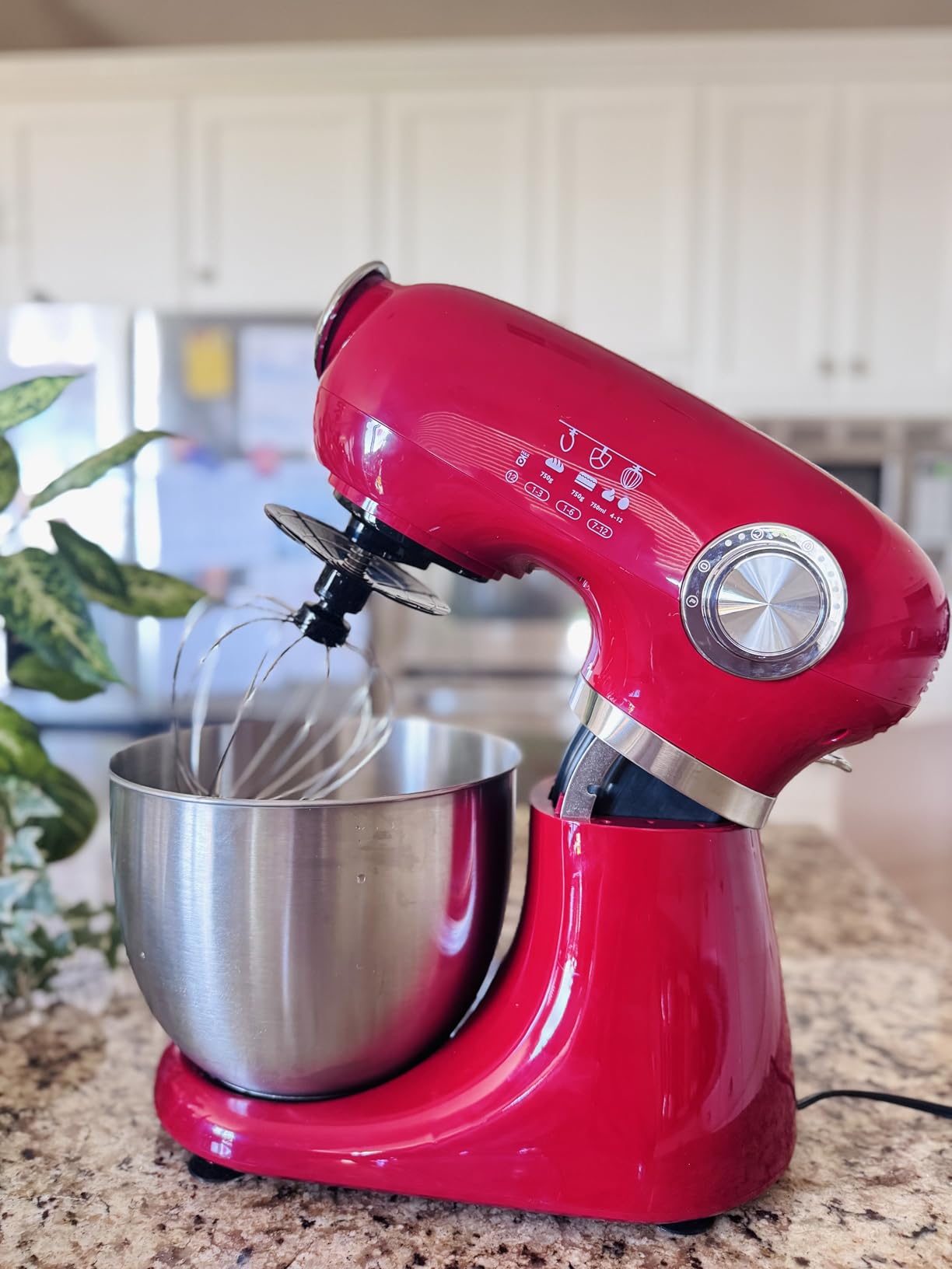 Electactic 5.3 Quart Electric Stand Mixer With 12 Speed, Low Noise | Electric Mixer With Tilt Head, Kitchen Mixer for Daily Use with Egg Whisk, Dough Hook, Flat Beater, Anti-slip Suction Cup customer photo 1