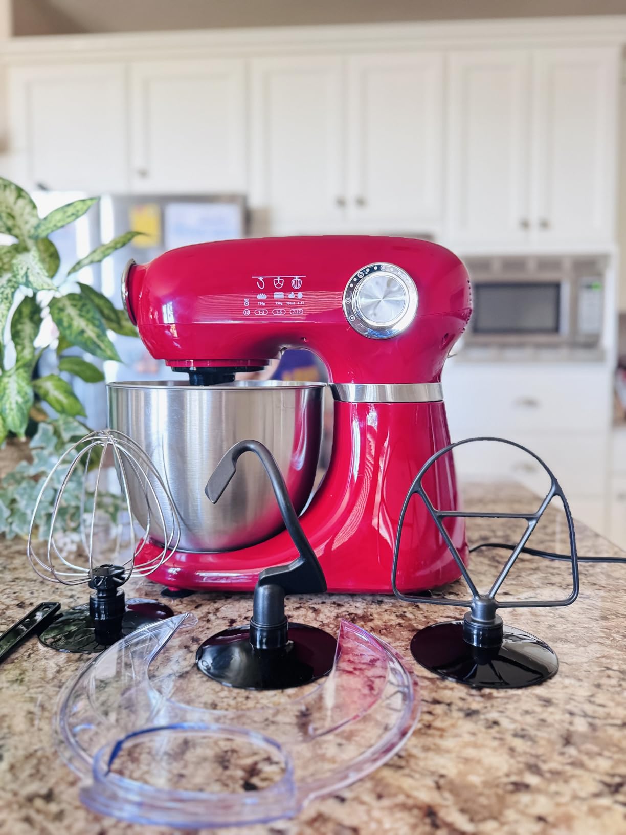 Electactic 5.3 Quart Electric Stand Mixer With 12 Speed, Low Noise | Electric Mixer With Tilt Head, Kitchen Mixer for Daily Use with Egg Whisk, Dough Hook, Flat Beater, Anti-slip Suction Cup customer photo 2