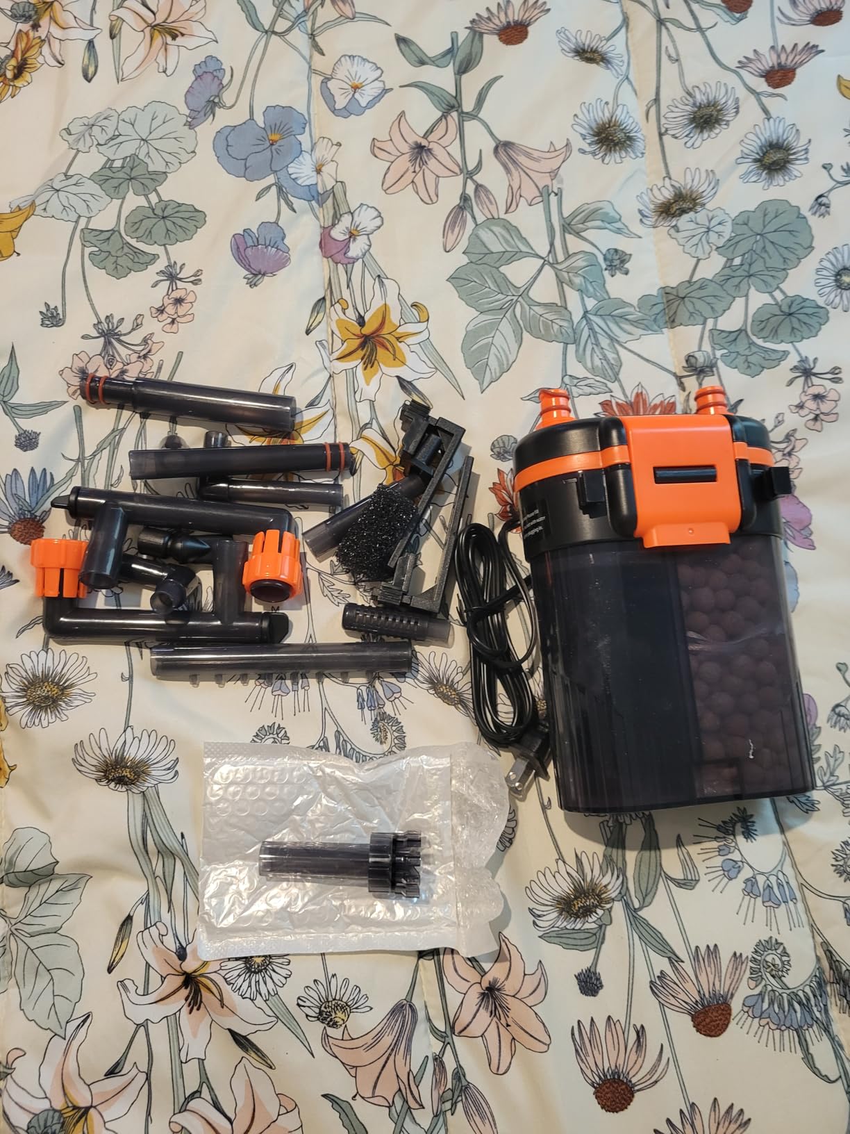 hygger External Hang-On-Back Canister Aquarium Filter, Quiet Fish Tank Filter with 3-Stage Filtration, Anti-Dry Burn Motor, Adjustable Flow, Oil Skimmer, Duckbill Nozzle, Shower Spray Bar (6W, 10-20 gal) customer photo 2