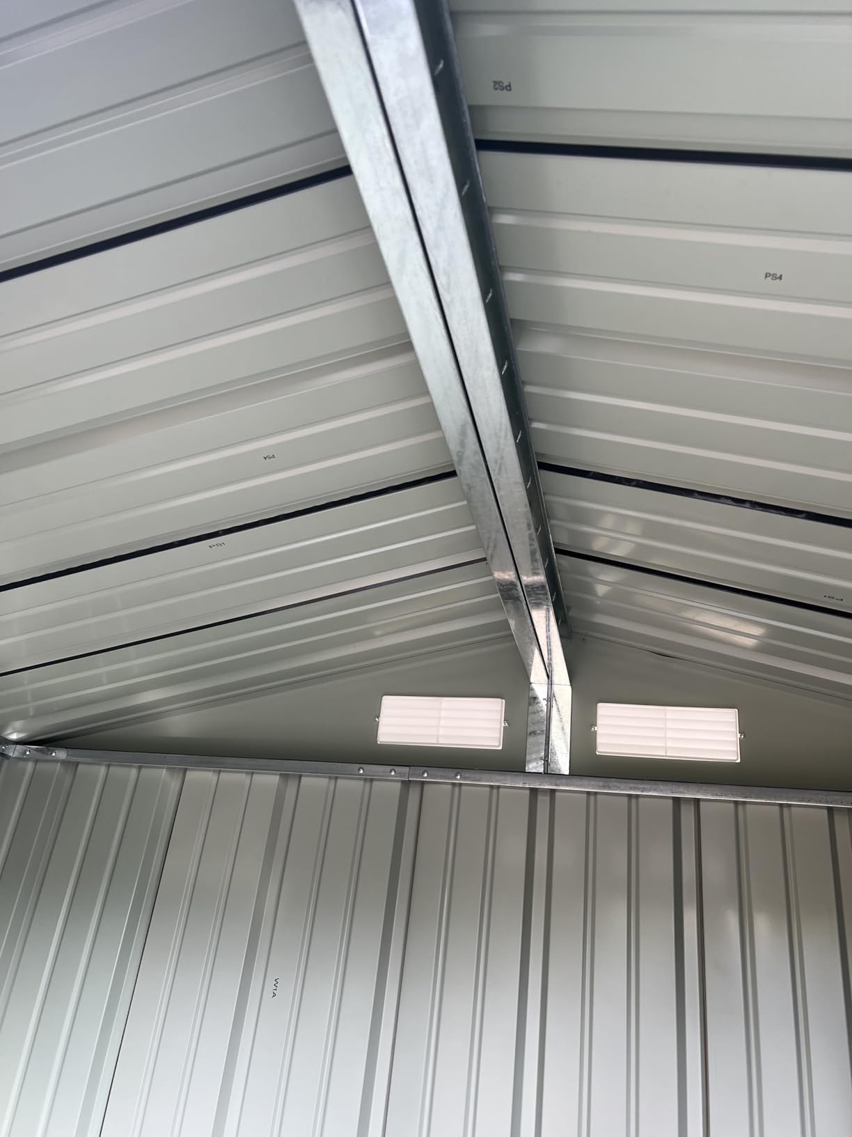 Aoxun 6x4 FT Metal Outdoor Steel Shed Light Brown customer photo 2