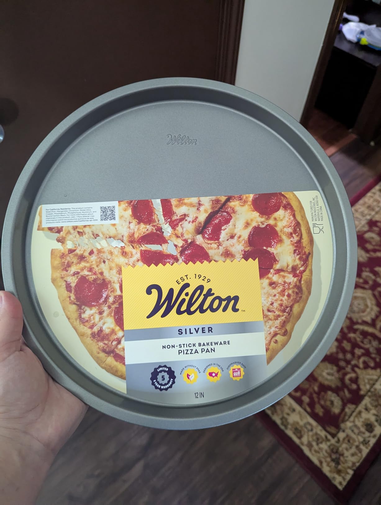 Wilton Silver Non-Stick Pizza Pan, Made Without PFAS, 12 in. customer photo 1