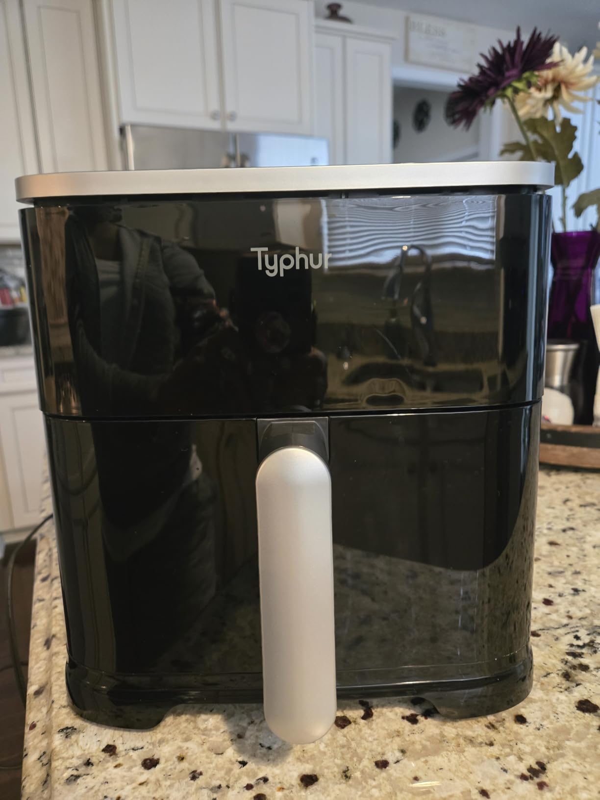 Typhur Sync 8QT AI Smart Air Fryer with Built-in Wireless Meat Thermometer | 9-in-1 XL Non Toxic Airfryer | PFAS-Free Ceramic Basket | 450°F Max | Fits 6lb Whole Chicken | Quiet & Dishwasher Safe | 120V customer photo 1