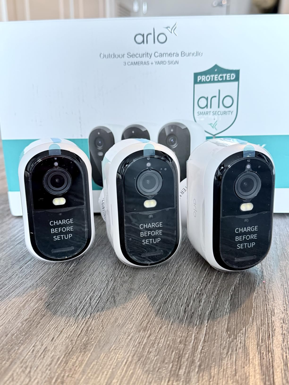 Security Cameras Wireless Outdoor - Arlo Essential Battery 2K (3rd Gen, Latest Version), Color Night Vision, Two-Way Audio, Home Security, Person/Package/Vehicle/Animal Detection, White - 3-Pack customer photo 2