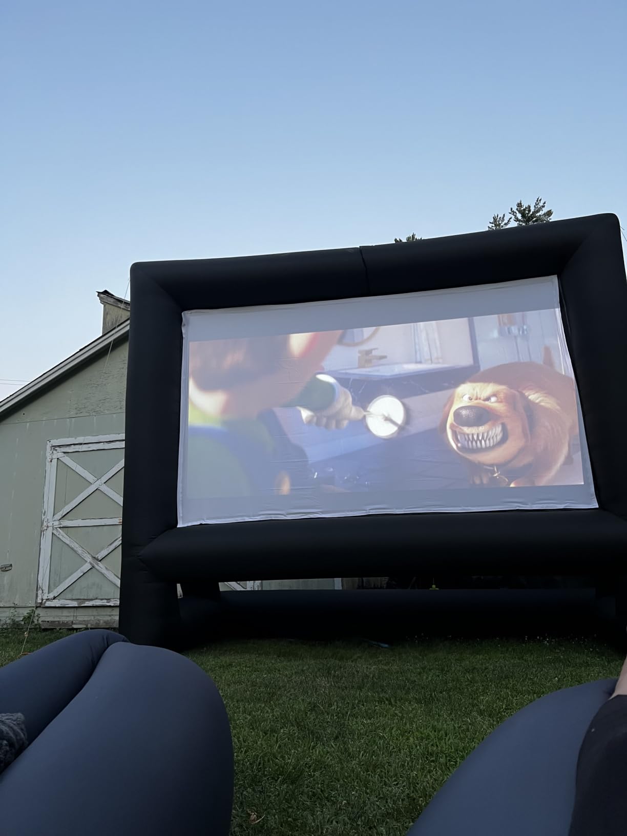 GYUEM 21 Feet Inflatable Projector Screen Outdoor Blow Up Movie Screen customer photo 1