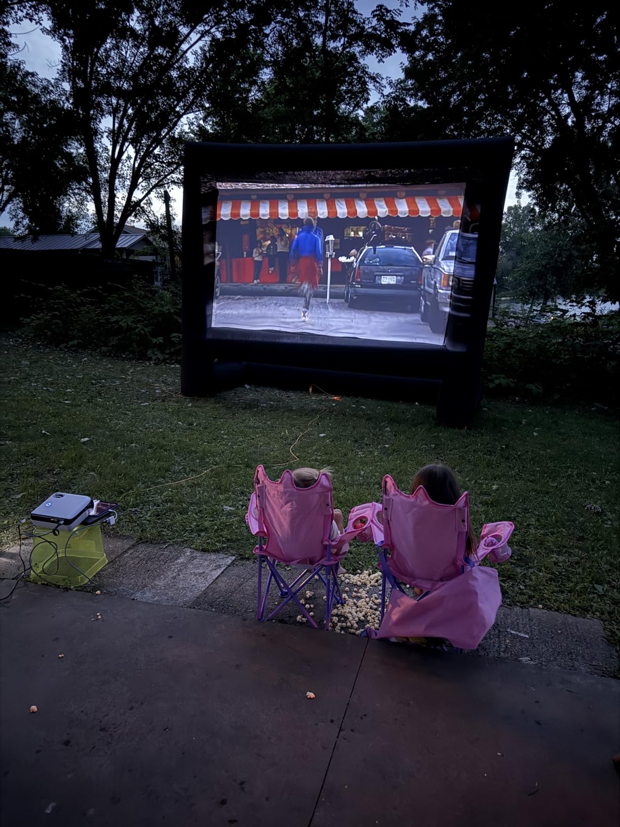 GYUEM 21 Feet Inflatable Projector Screen Outdoor Blow Up Movie Screen customer photo 2