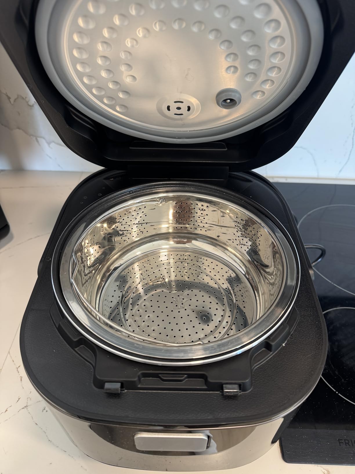 10-Cup Low Sugar Rice Cooker & Steamer, Stainless Steel | 304 Food-Grade Stainless Steel Pot | Diamond-Textured Base Resists Sticking | 10 Cooking Modes | Steamer Basket | Keep Warm customer photo 1