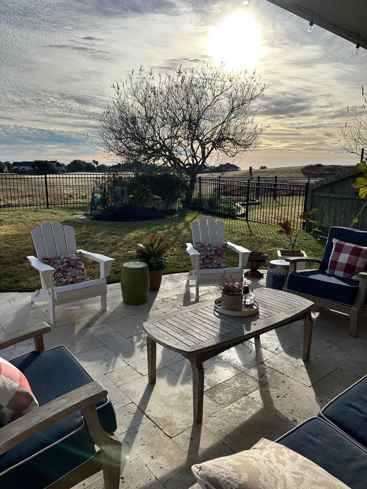 KINGYES Folding Adirondack Chair Set of 2 with Cup Holder, Navy customer photo 1
