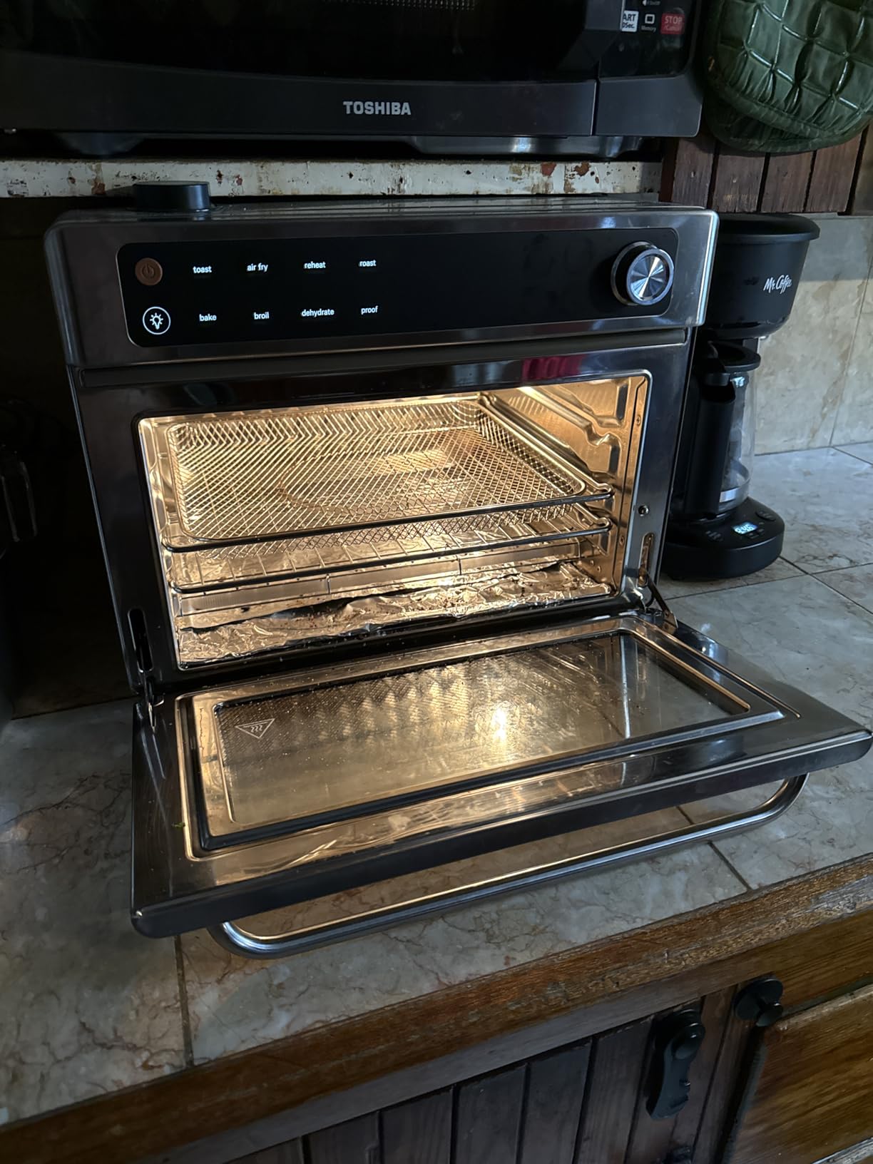 Our Place Wonder Oven Pro, 8-in-1 Digital Air Fryer Oven, 3-Rack, 32 Qt | Non-toxic air fryer toaster oven combo; basket, rack, pan, tray; air fry, toast, roast, bake, reheat, broil, proof, dehydrate customer photo 1
