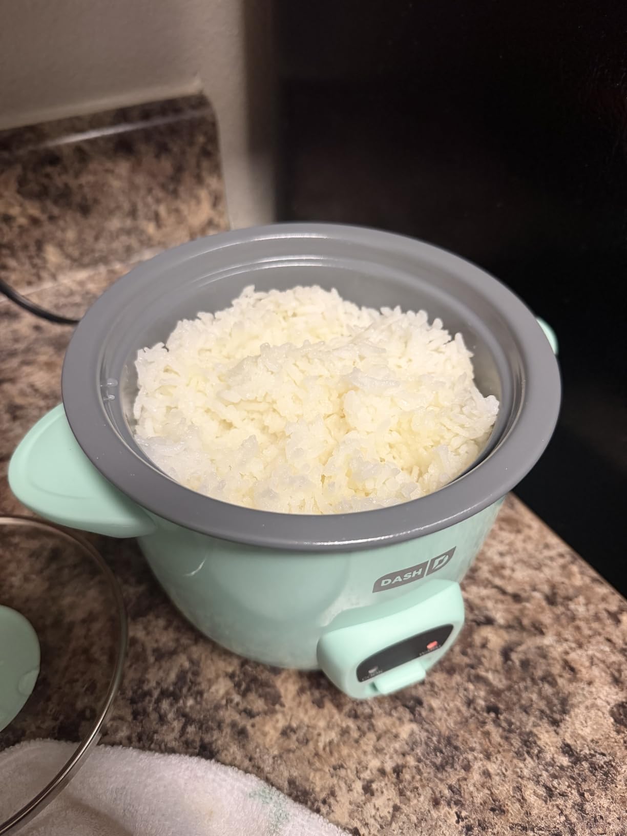 Dash Mini Rice Cooker, 2-Cup Removable Ceramic Nonstick Pot, Aqua, Small Rice Cooker, Rice Maker for One, Keep Warm Function, Cooks Oatmeal, Quinoa & Grains customer photo 1