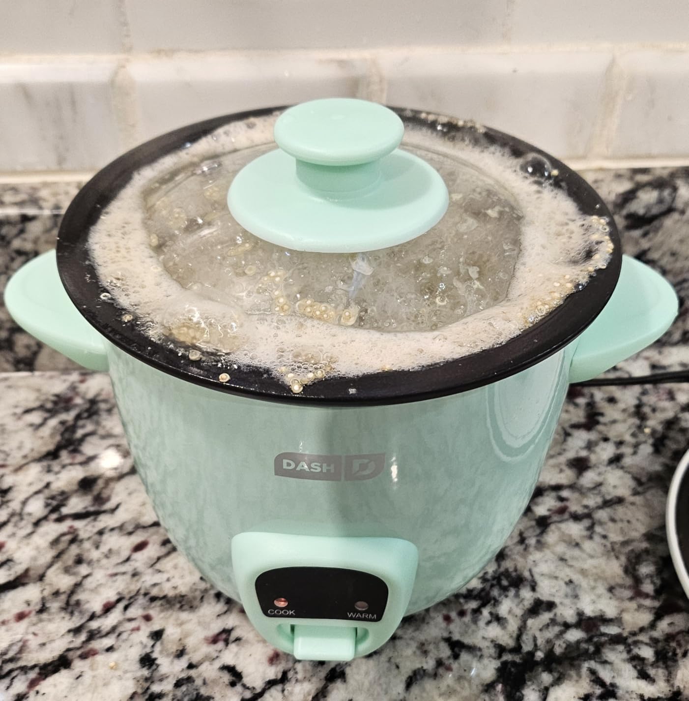 Dash Mini Rice Cooker, 2-Cup Removable Ceramic Nonstick Pot, White | Small Rice Cooker, Rice Maker for One, Keep Warm Function, Cooks Oatmeal, Quinoa & Grains customer photo 1