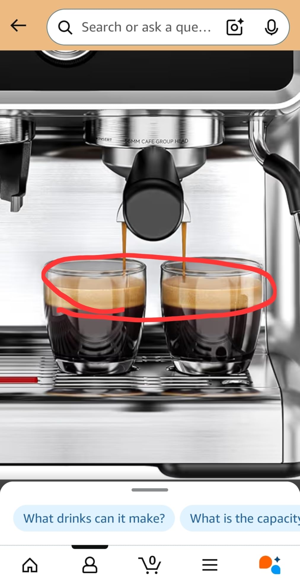 EUHOMY Espresso Machine with Grinder and Milk Frother, 20 Bar Pressure | 58mm Portafilter, PID Temperature Control, Steam Wand, Removable Water Tank for Cappuccino and Latte customer photo 2