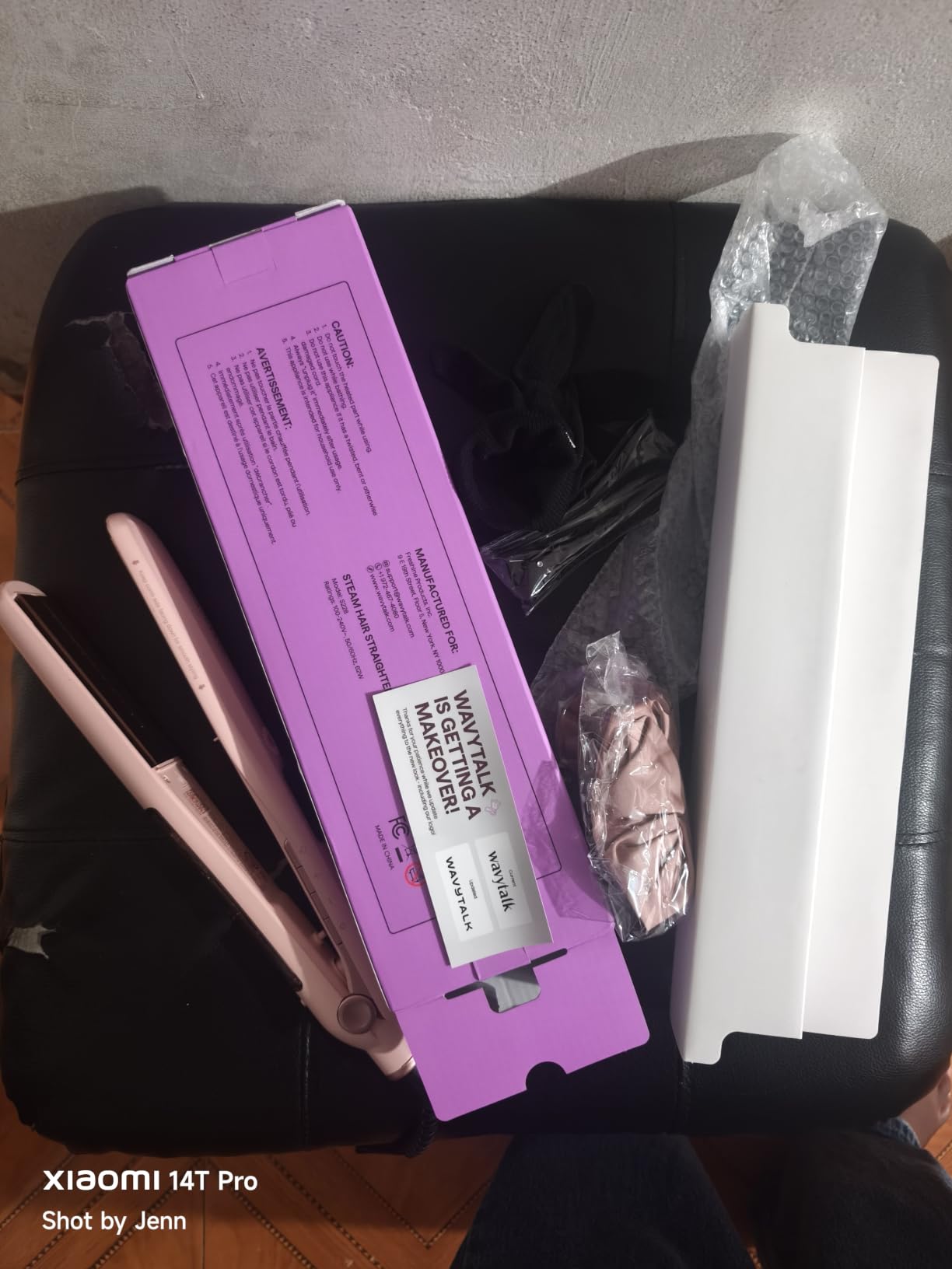 Wavytalk Steam Hair Straightener Steam Sesh for Less Heat Damage, Flat Iron | Detachable Comb, Steam Nourishes, Speeds Straightening, Fights Humidity & Frizz, Nano Titanium 1.38'' Plate, 5 Heat, Pink customer photo 1
