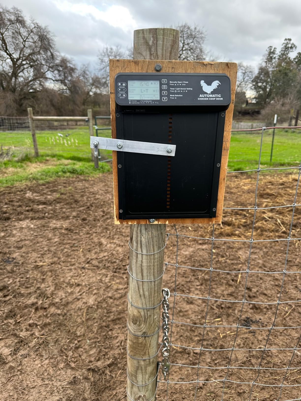 INNOLAND Large Size Automatic Chicken Coop Door - Reinforced Gear Drive customer photo 2
