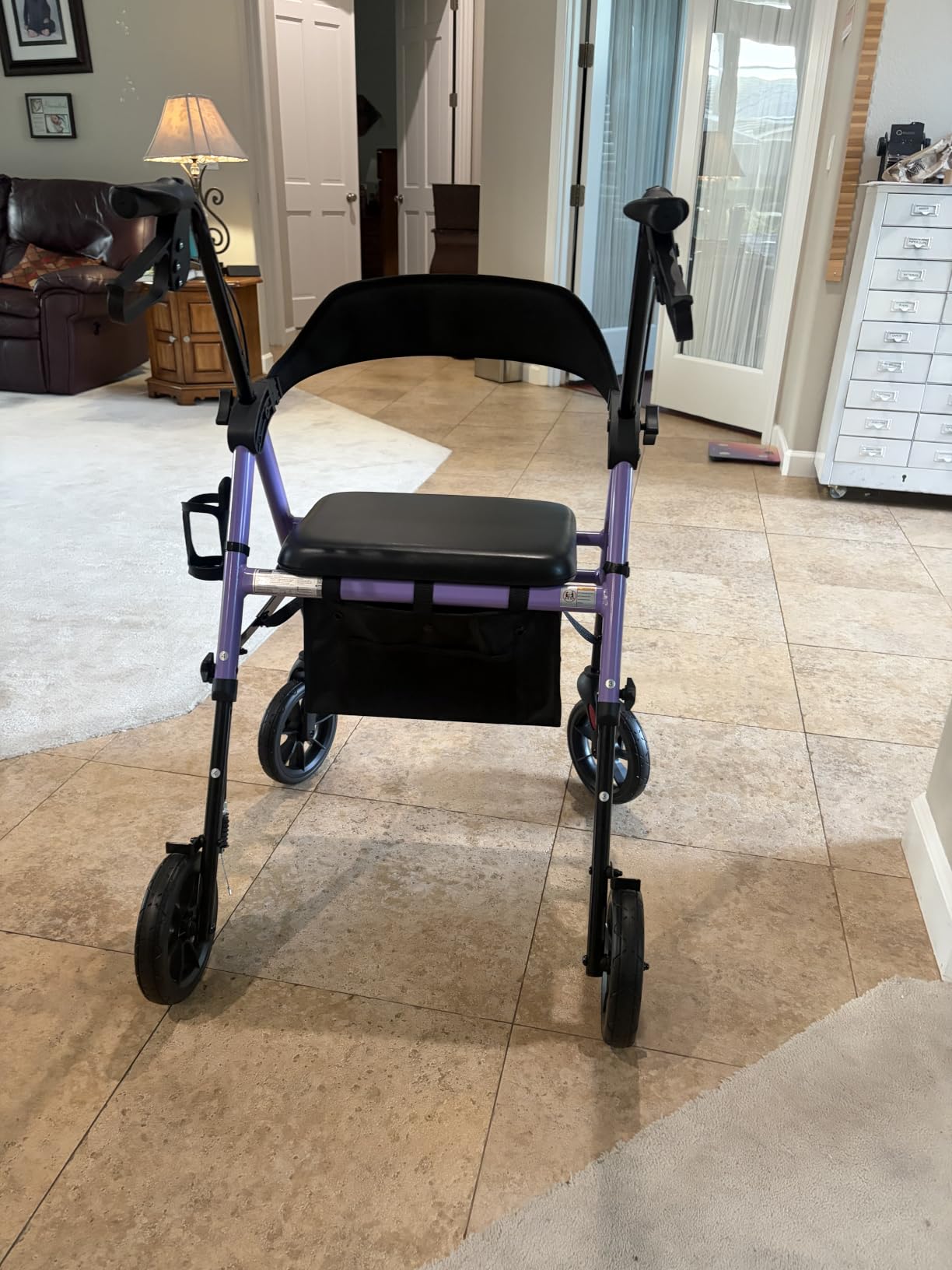 HOMLAND Foldable Rollator Walkers for Seniors with Seat, 17 lb Lightweight customer photo 1