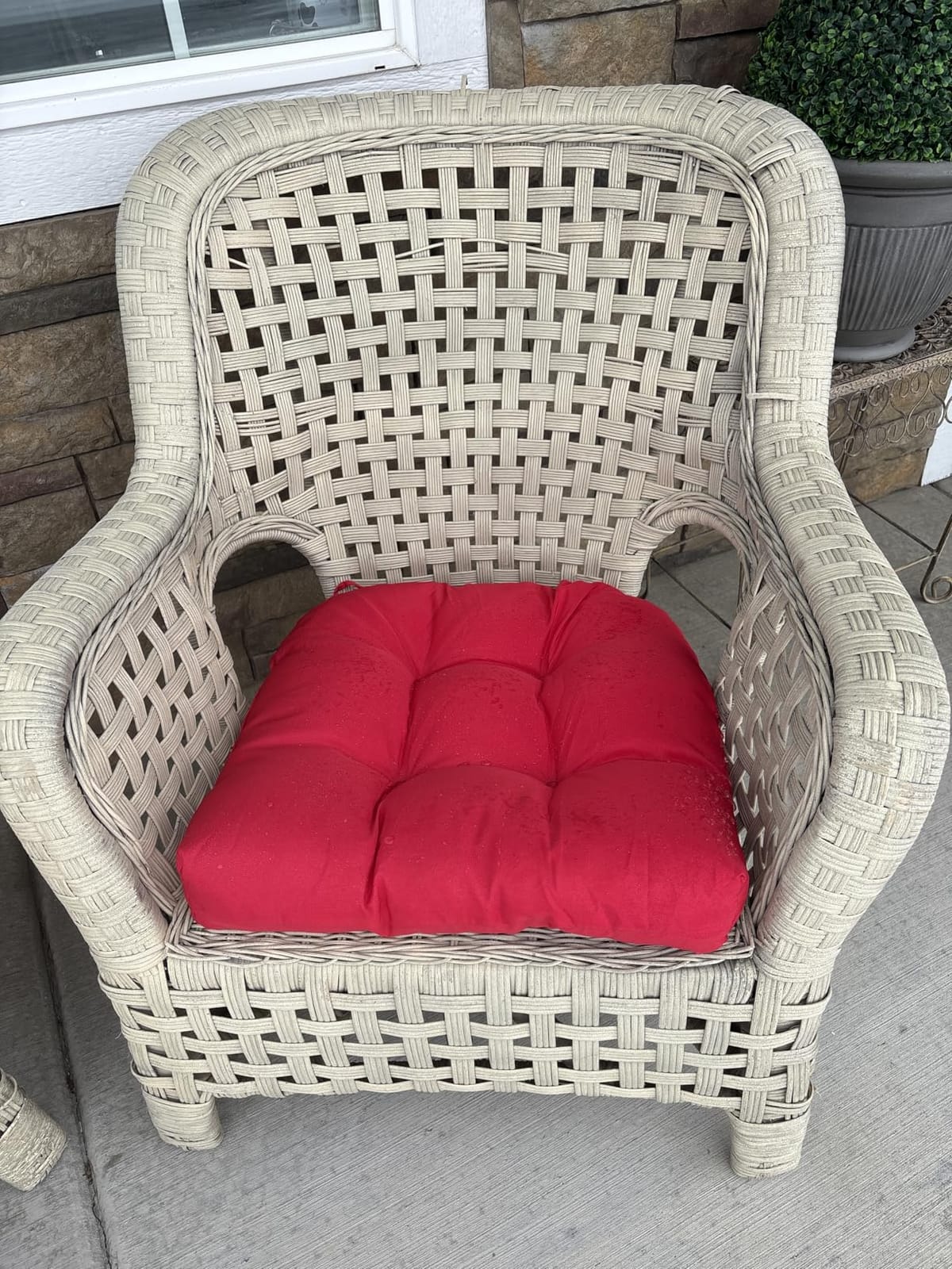 Indoor/Outdoor Wicker Chair Cushions Set of 2 Waterproof Rocking Chair Cushion with Ties 18.5in*18.5in Printing Patio Chair Cushion, Flowers customer photo 2