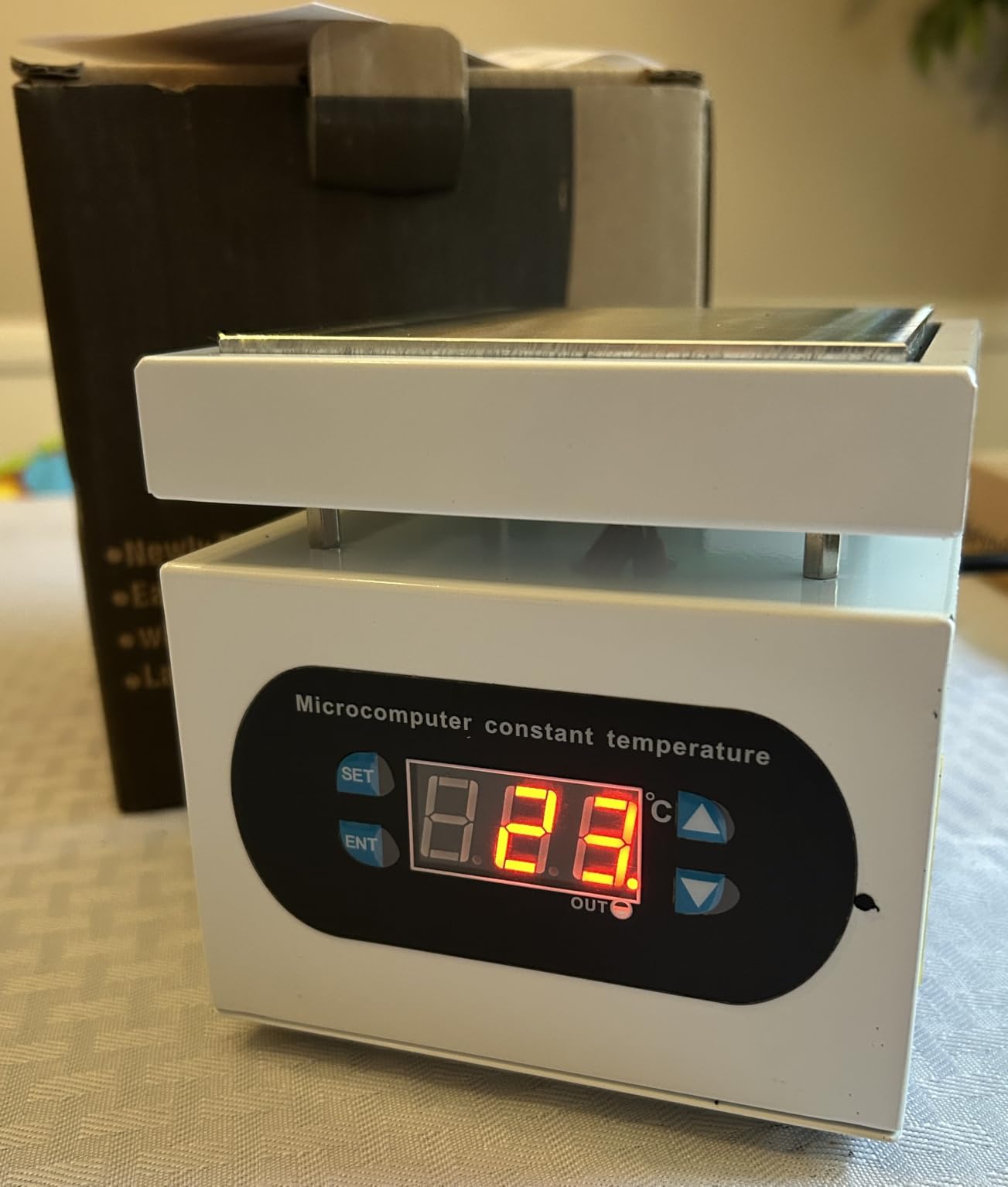 Soldering Hot Plate, PCB Preheater Rework Station with Digital Temperature Control, 100×100mm Heating Area for Multi-Point Heating, Electronics Repair, SMD Soldering, PCB Rework DIY110V 350W customer photo 2