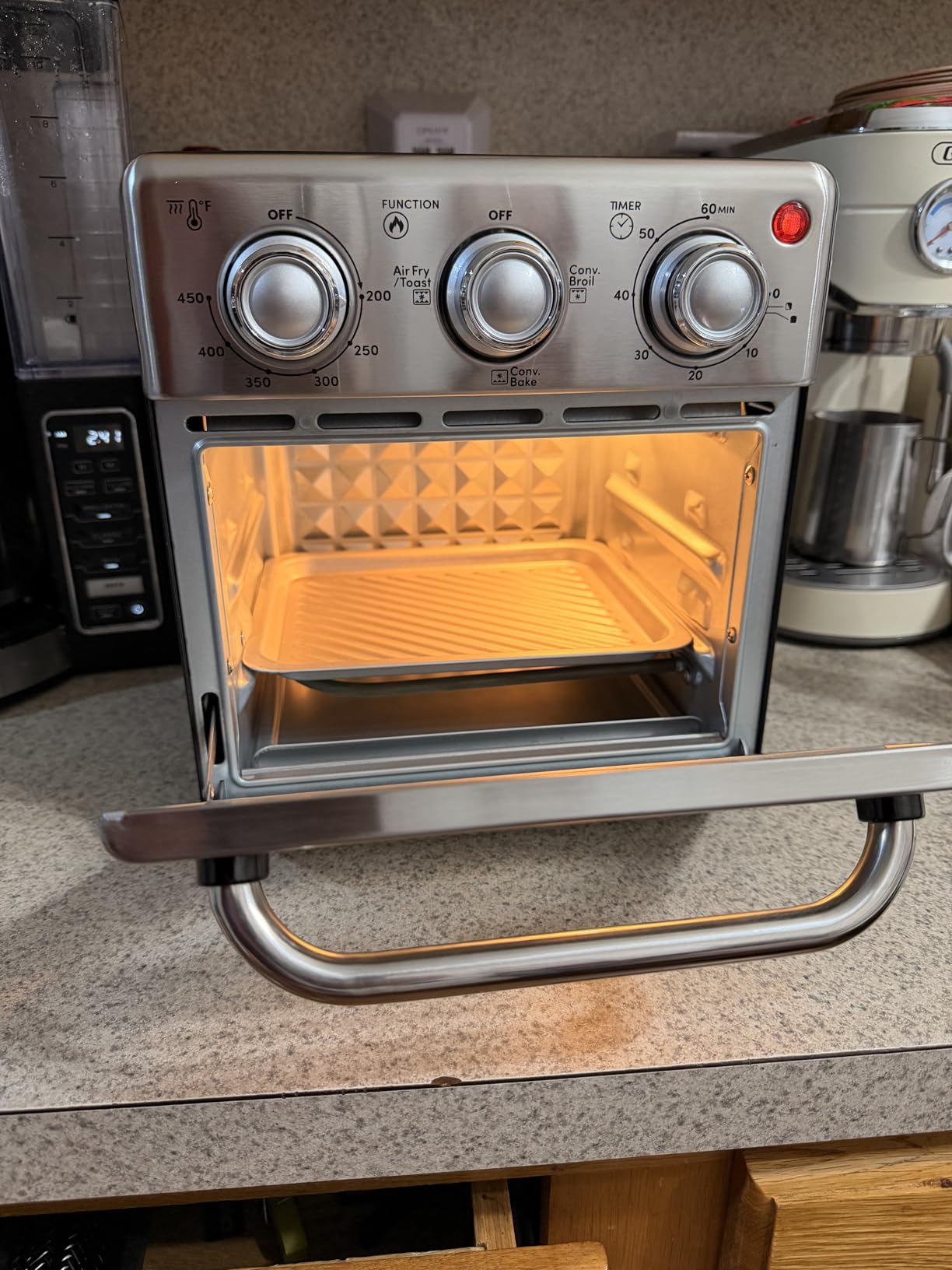 Elite Gourmet 8.5Qt Compact Mini Air Fryer Oven, 800W, Adjustable Controls | Air Fry Basket, Bake Pan & Recipes, EAF0851B customer photo 1
