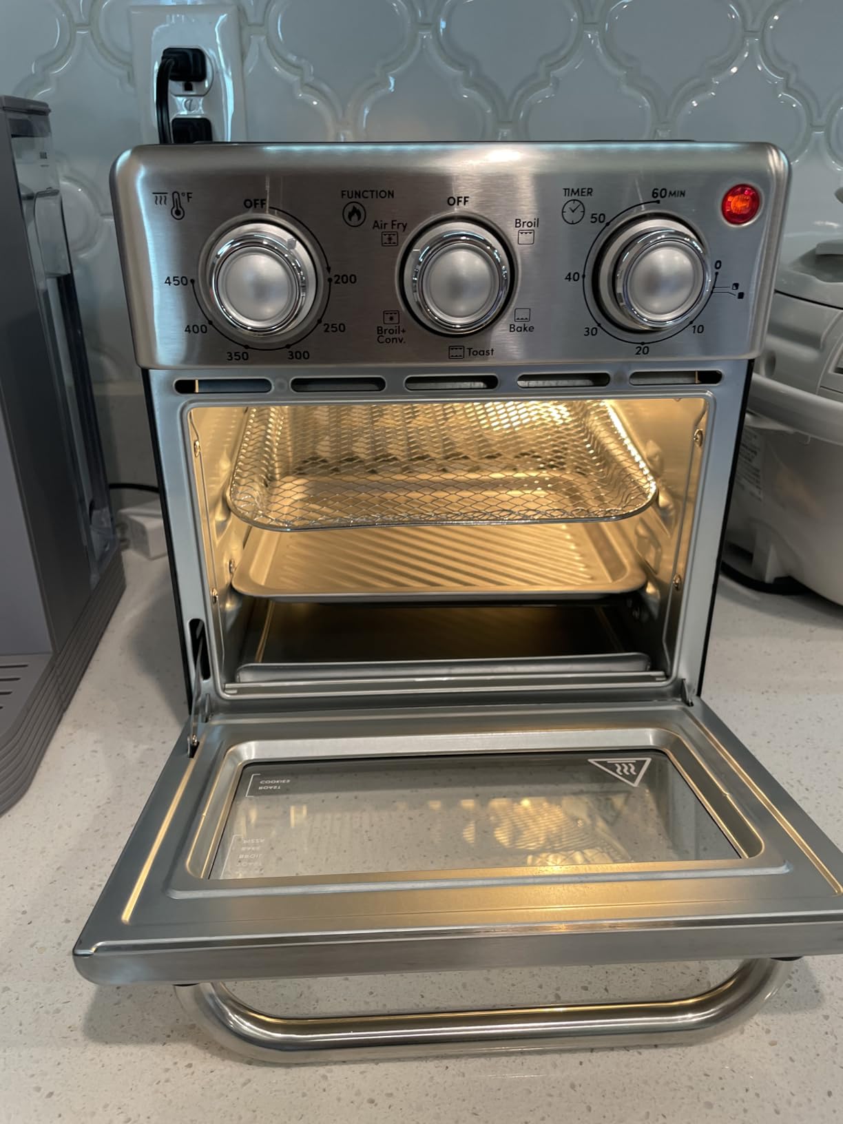 Elite Gourmet 8.5Qt Compact Mini Air Fryer Oven, 800W, Adjustable Controls | Air Fry Basket, Bake Pan & Recipes, EAF0851B customer photo 2