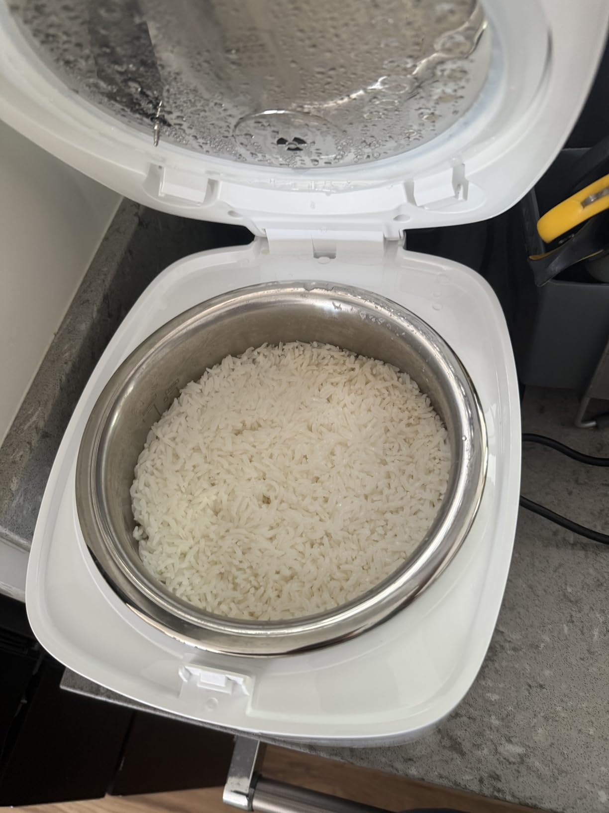 Novaspark Stainless Steel Rice Cooker Small 6 Cup (Uncooked) / 12-Cup (Cooked) with Stainless Steel Inner Pot, Compact Mini Rice Cooker Small Kitchen, Low Carb Rice Maker, 24H Timer and Auto Keep Warm customer photo 1