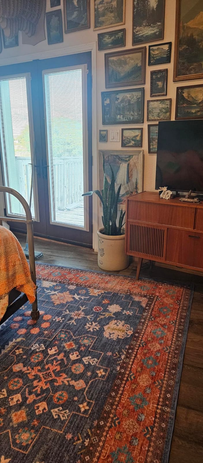 Area Rugs for Living Room 5x7, Stain Resistant Non-Slip Washable Bedroom Rug, Soft Vintage Boho Rug for Dining Room Kitchen Playroom (Charcoal Blush Ivory) customer photo 2