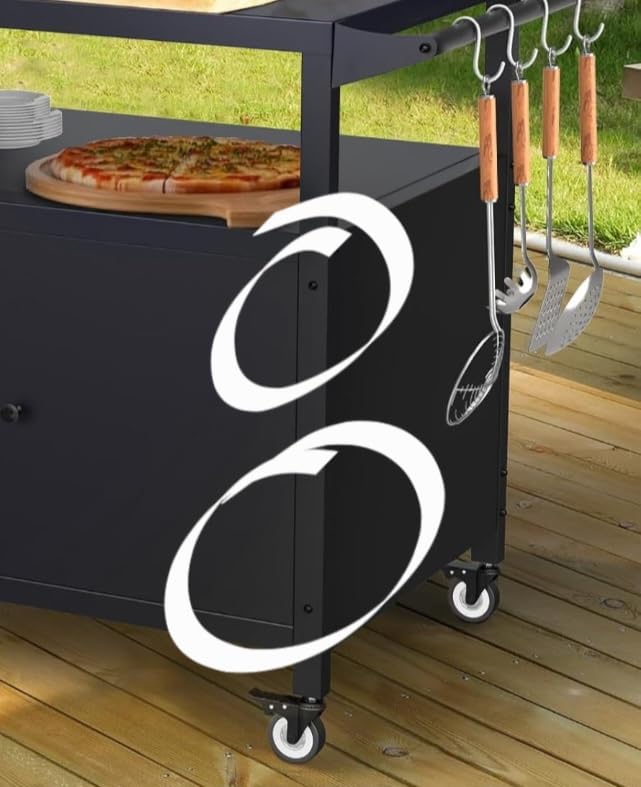 COZEER Outdoor Grill Table with Storage, Weatherproof Grill Cart customer photo 2