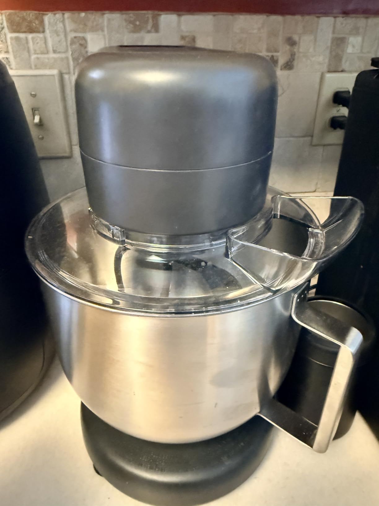 Martha Stewart 5.3QT Tilt Head Stand Mixer, 12 Speeds, Stainless Steel Bowl | Dough Hook, Stainless Whisk, Beater, Removable Splash Shield, Bread, Cake & Whipping, Electric Kitchen Mixer, Linen Cream customer photo 2