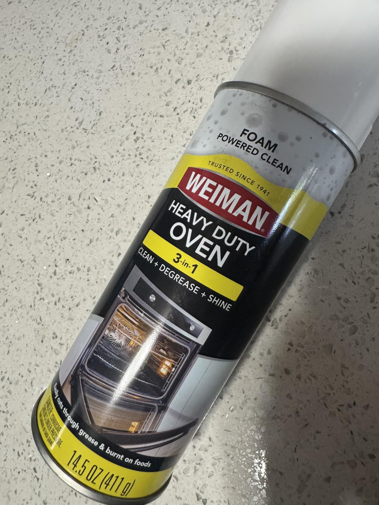 Weiman Heavy Duty Foaming Oven Cleaner & Degreaser, Removes Burnt-On Grease, Food Residue from Ovens, Grills, Broiler Pans, Phosphate Free, 14.5 oz customer photo 1