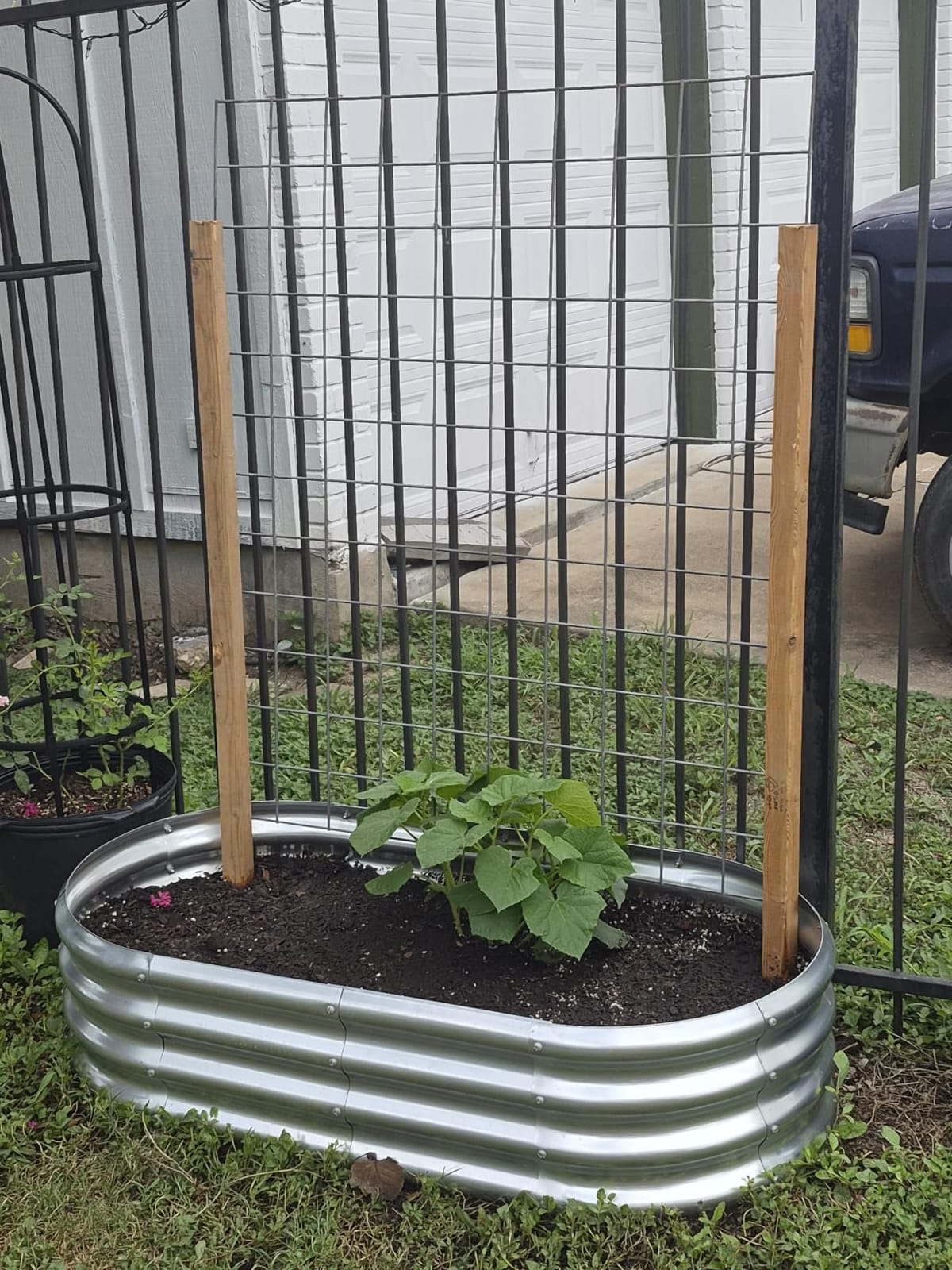 Land Guard 2 Pack 4×2×1ft Galvanized Raised Garden Bed Outdoor, Heavy Duty Bottomless Metal Raised Planter Box for Vegetables, Flowers, Herbs, Backyard Patio Gardening, Silver customer photo 1