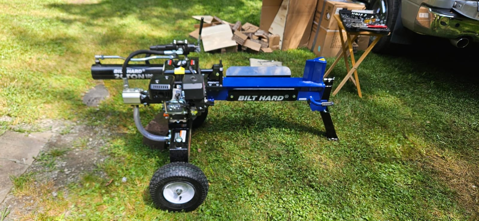 BILT HARD 22 Ton Gas Log Splitter, 209cc Engine with 2 Stage 14 GPM Hydraulic Pump, 21 Inch Log Capacity, Horizontal Hydraulic Firewood Splitter for Home, Farm and Outdoor Use customer photo 1
