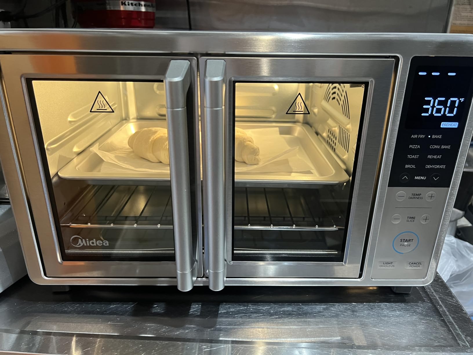 Midea Flexify Slim 8-in-1 French Door Toaster Oven Air Fryer Combo, 25QT | Compact Countertop Oven with Infrared SpeedHeat, Stainless Steel customer photo 1