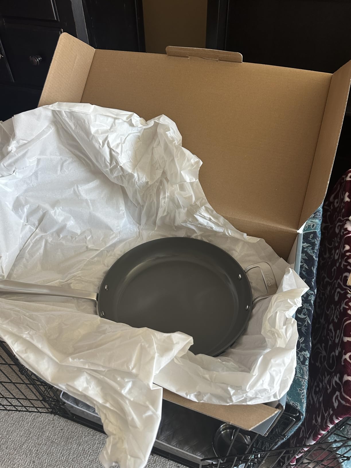 All-Clad HA1 Ceramic Nonstick, Frying Pan Set with Lid, 12 inch - Oven Safe up to 450° & Compatible with All Stovetops (Gas, Electric & Induction), Light Grey customer photo 2
