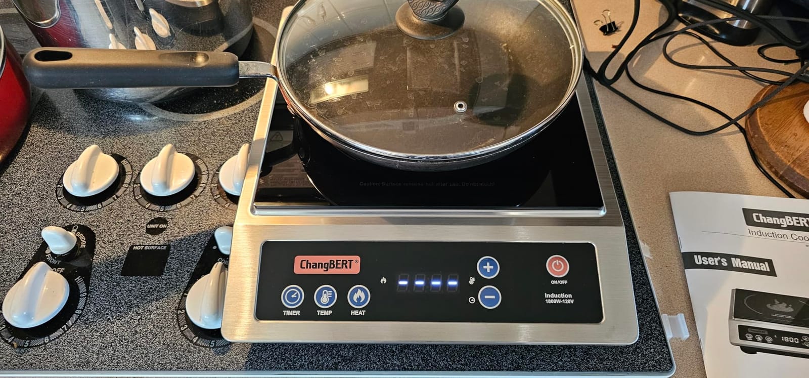 ChangBERT Professional Induction Cooktop, NSF Certified Large Coil Burner | 1800W Cooktop, Precise Temperature Control, Low Noise, 10 Hours Timer Hot Plate for Home, Outdoor, RV & Commercial Use customer photo 1
