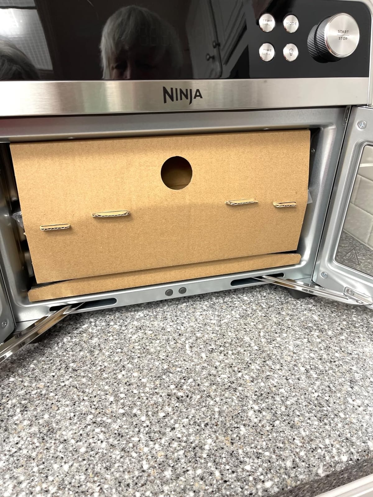 Ninja French Door Premier Air Fry Oven, 10-in-1, Cyberspace, FO101BL | 450F cyclonic air, PFAS-free surface, Air fry, sear crisp, bake, broil, toast, dehydrate customer photo 2
