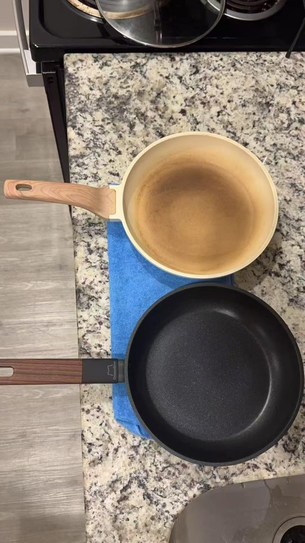 11 Inch Non Stick Frying Pan Skillet Titanium Coating Fry Pan | Egg Pan Omelet Pan Nonstick, Healthy Induction Cookware Chef's Pan, PFAS PFOA & PTFE Free customer photo 2