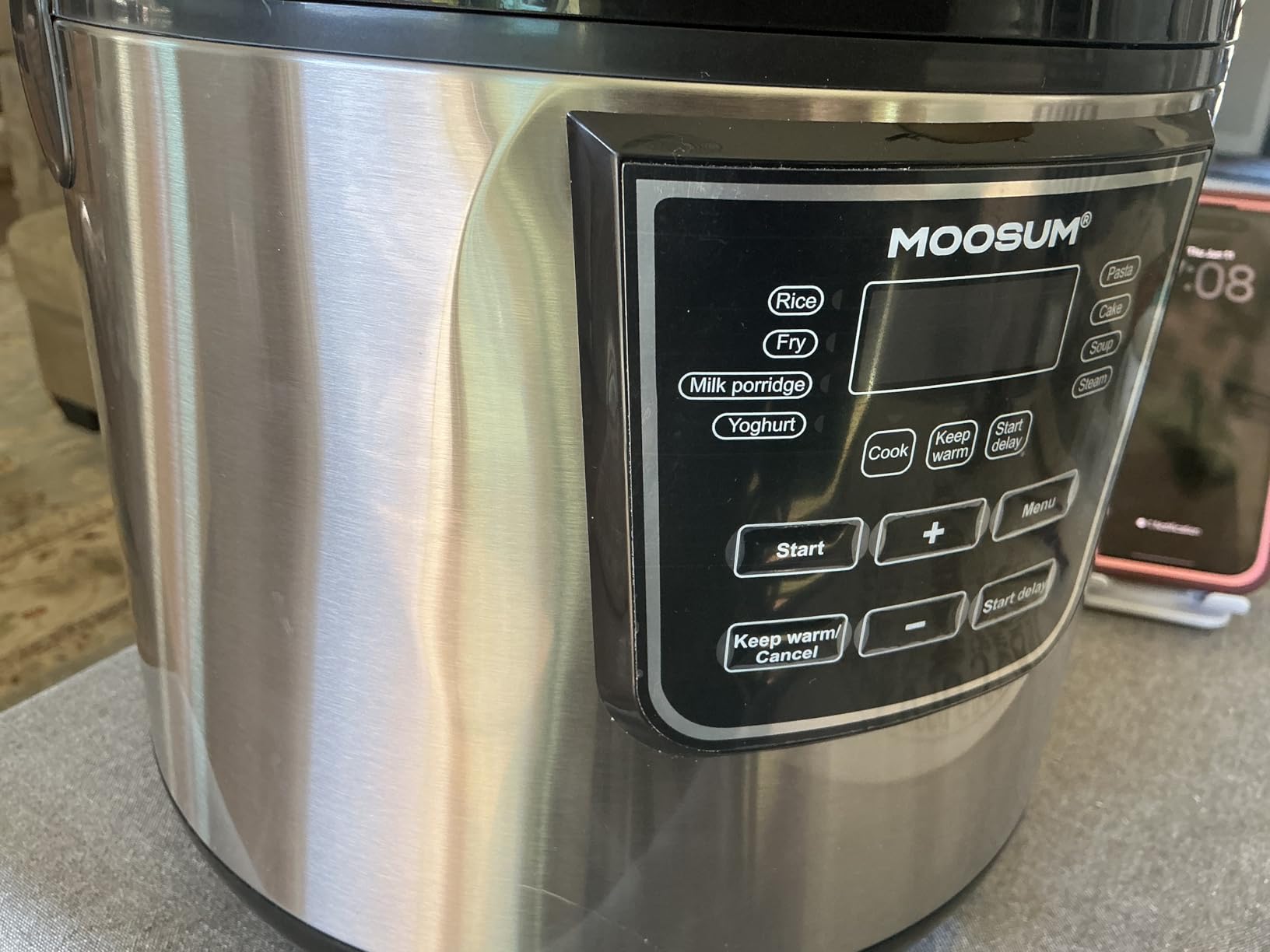20 Cup Cooked (10 cup uncooked) Rice Cooker with 8 Functions, Healthy Cooking Stainless Steel Pot & Steamer, Removable Inner Cover, Stainless Steel Silver customer photo 1