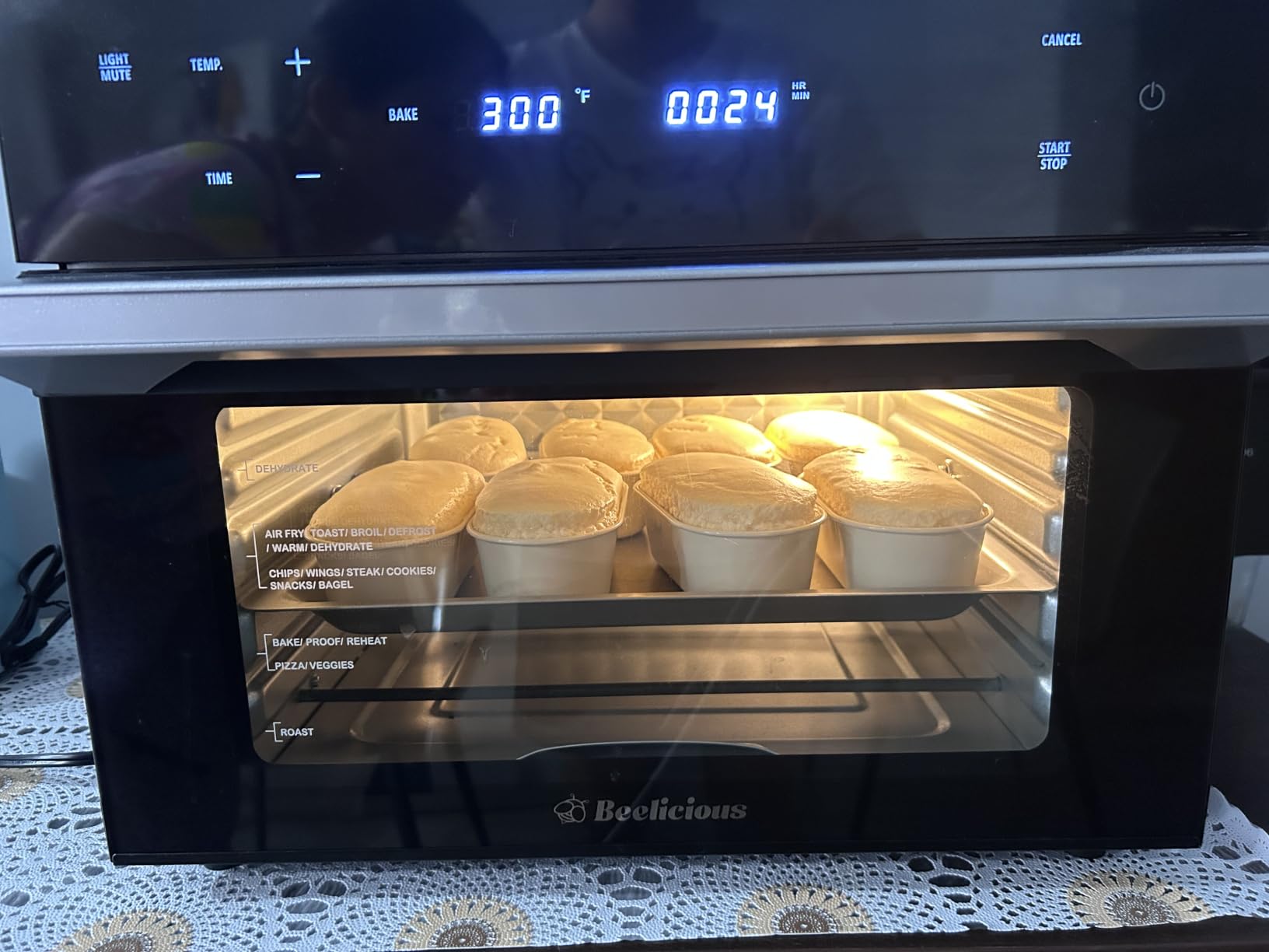 32QT Air Fryer Toaster Oven Combo with Rotisserie, Turbo Convection, Black | 19-in-1 Extra Large Countertop Oven, Fit 13