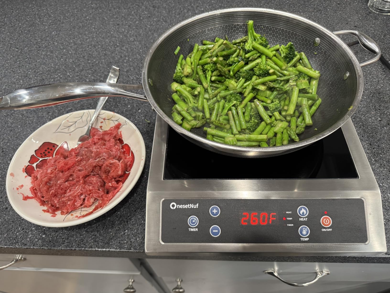Stainless Steel Induction Cooktop, Professional-Grade Portable Burner 1800W | Precise Temperature Control, 10-Hour Timer, Powerful Countertop Hot Plate for Home, Camping & RV customer photo 1