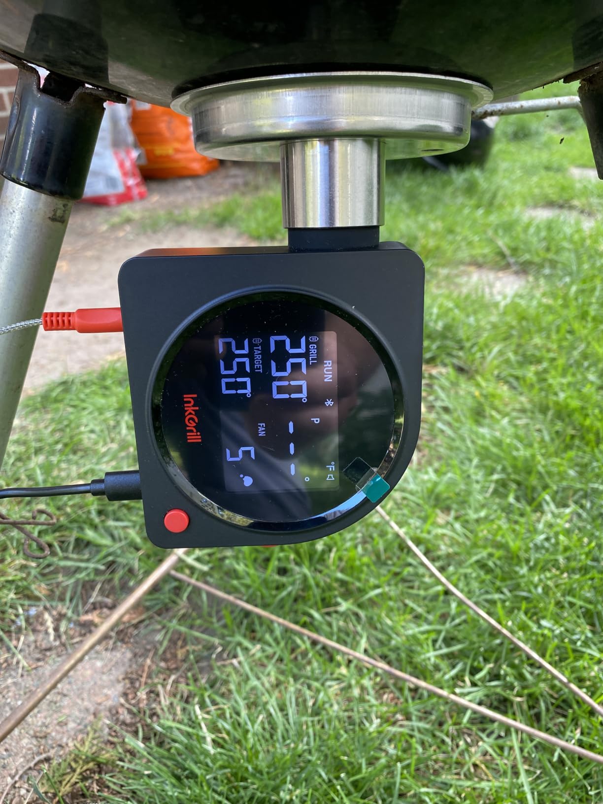 Smoker Temperature Controller for Big Green Egg, 5G WiFi & 164FT Bluetooth Automatic BBQ Fan with LCD Screen, 5 Probes, Overnight Cooking Grill Fan for Kamado, Weber, Ceramic Charcoal Grills customer photo 1