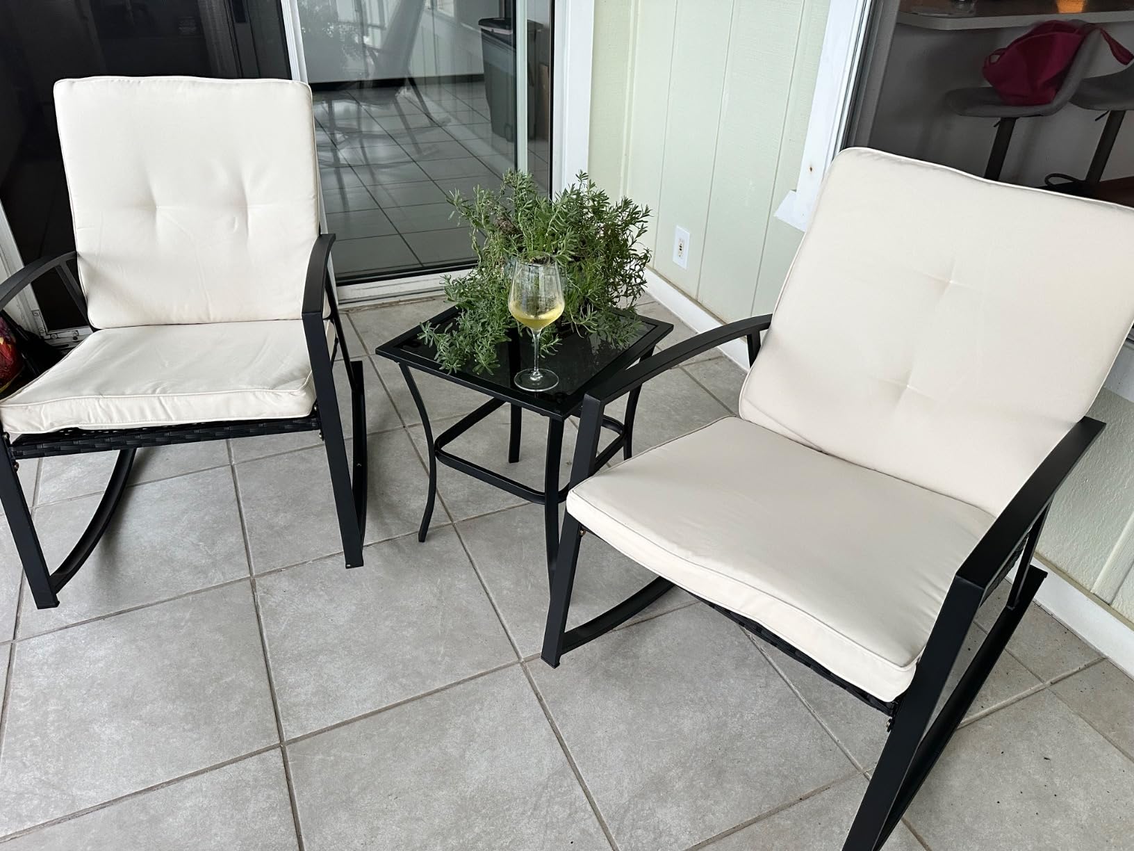 Shintenchi Outdoor Sectional Patio Furniture Set 4-Piece, All-Weather PE Rattan Sofa Couch with Cushions & Storage Coffee Table for Yard, Garden, Porch, Poolside (Gray) customer photo 2