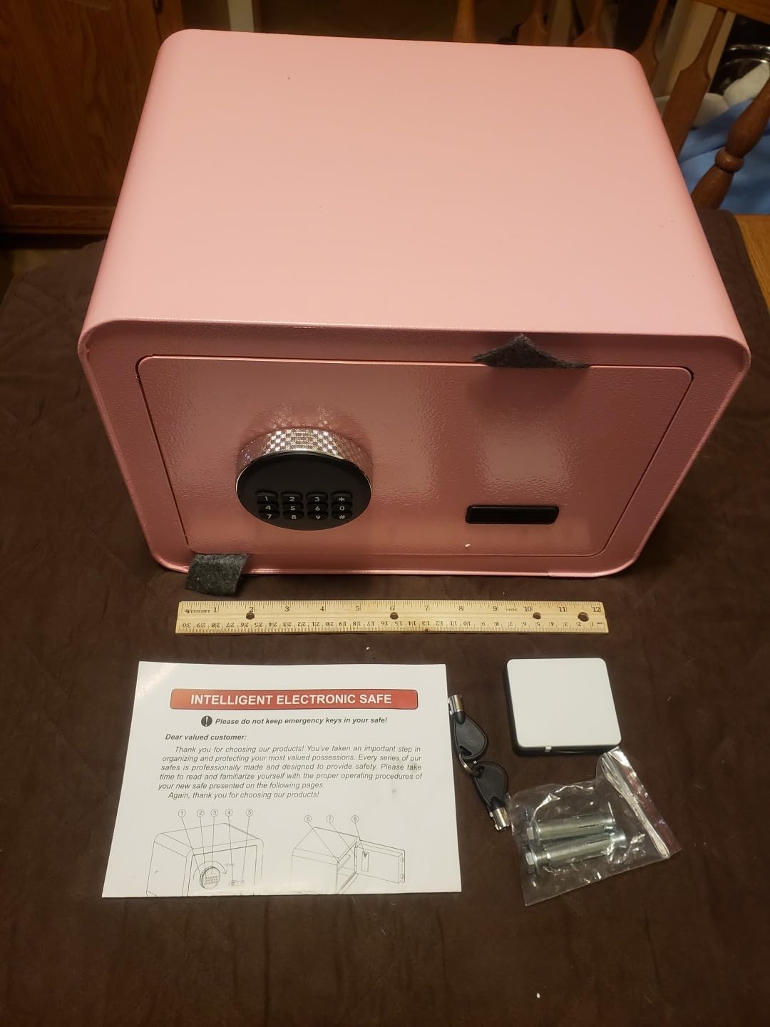 3.3 Cuft Large Home Safes Water and Fireproof, Anti-theft Floor Safe for Home Use with Programmable Keypad, Alarm System and Spare Keys, Digital Home Safes for Documents, Medicine customer photo 1