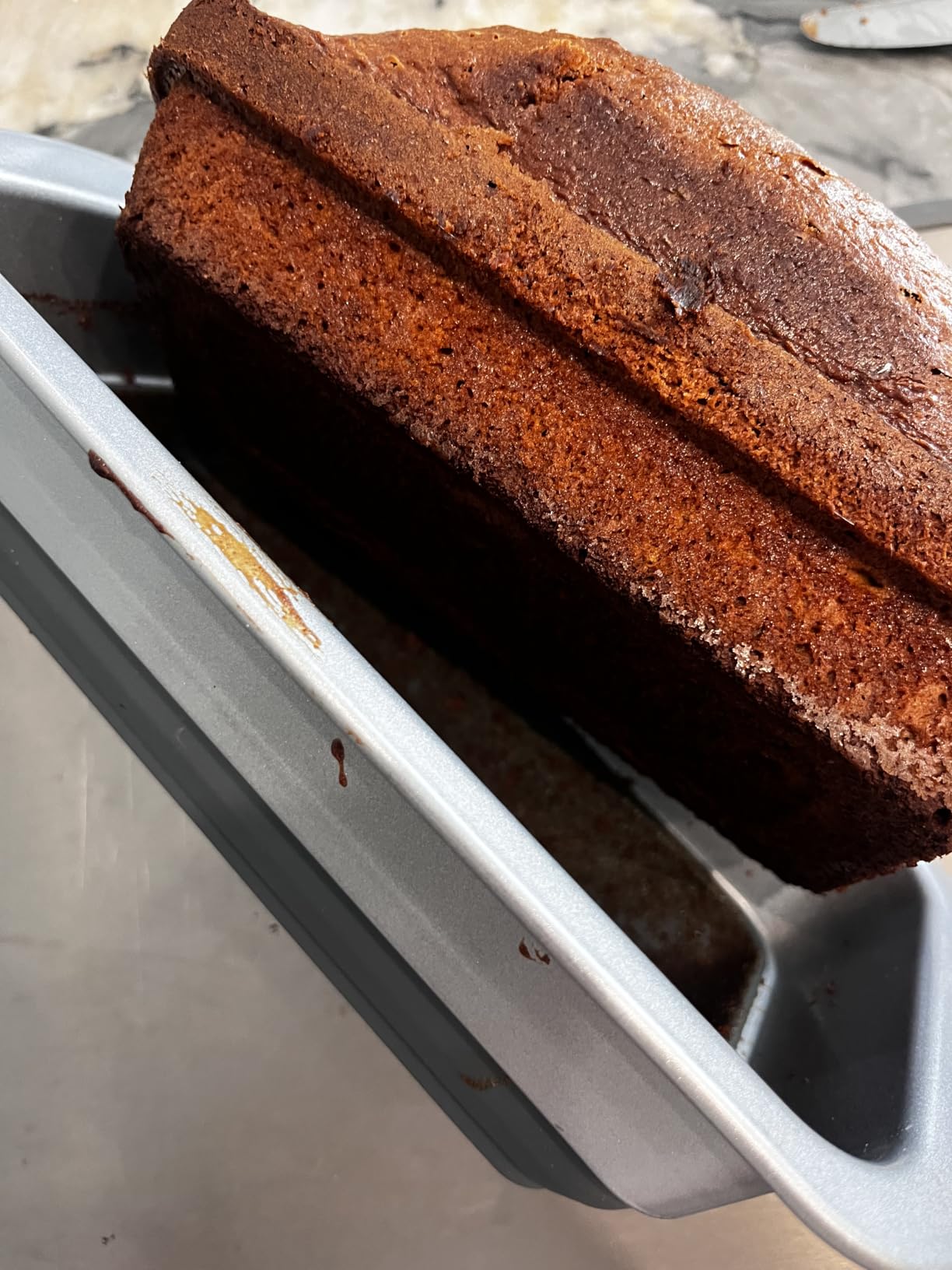 Loaf Pan Set of 2, Nonstick 1 lb Banana Bread Pan, Pop-Out Bottom | Bread Pans For Homemade Bread, Sandwich, Pound cake, Meatloaf, 8.5 x 4.5 IN, Black & Red customer photo 2